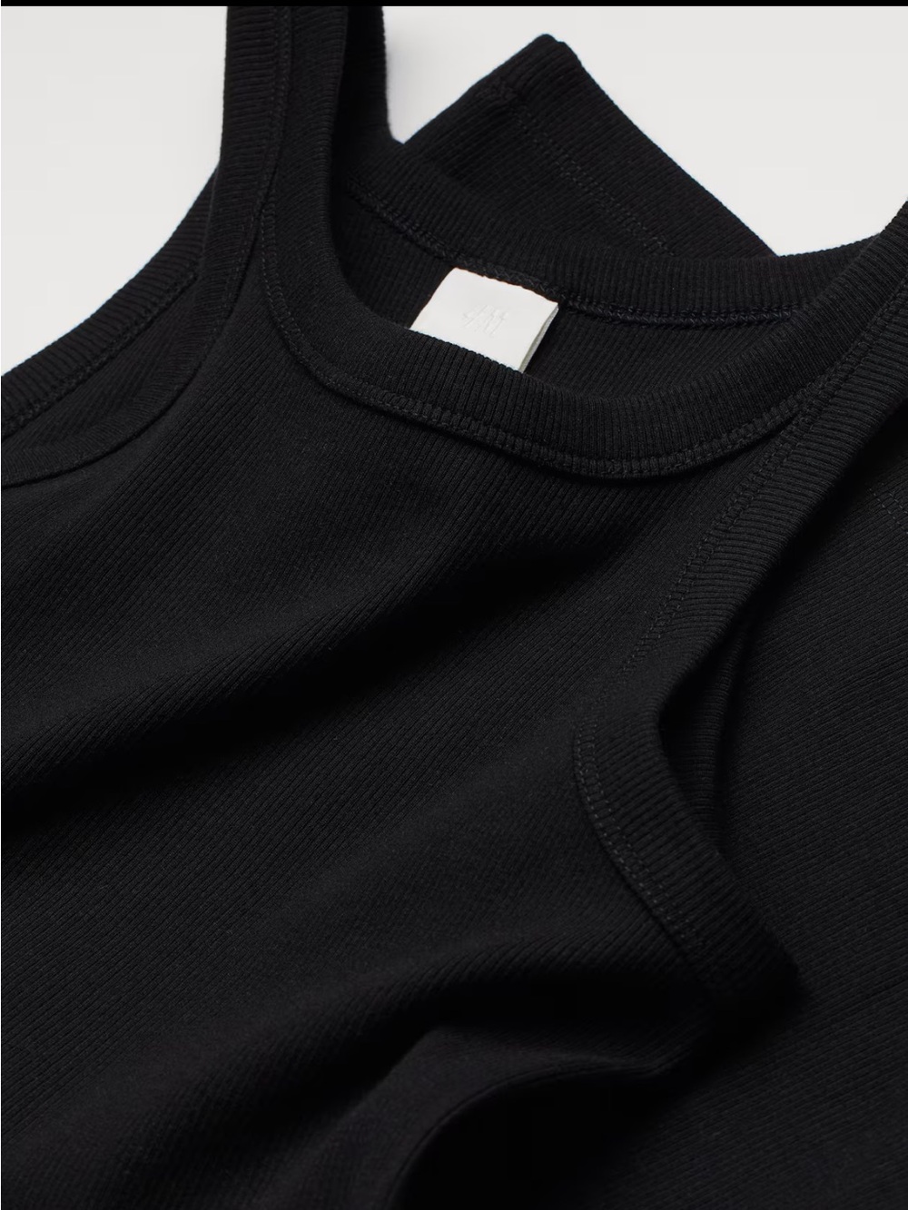 Ribbed Racer Tank Top - Picture 2 of 7